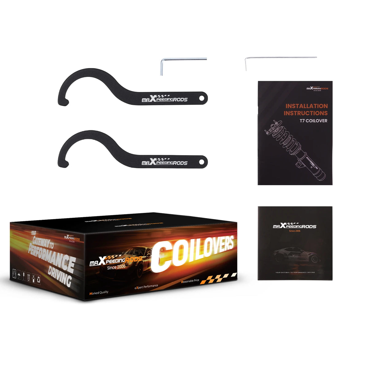 MaXpeedingrods T7 Coilovers for Subaru WRX and WRX STI VA Sedan 2015-2021, 24-Level Damping