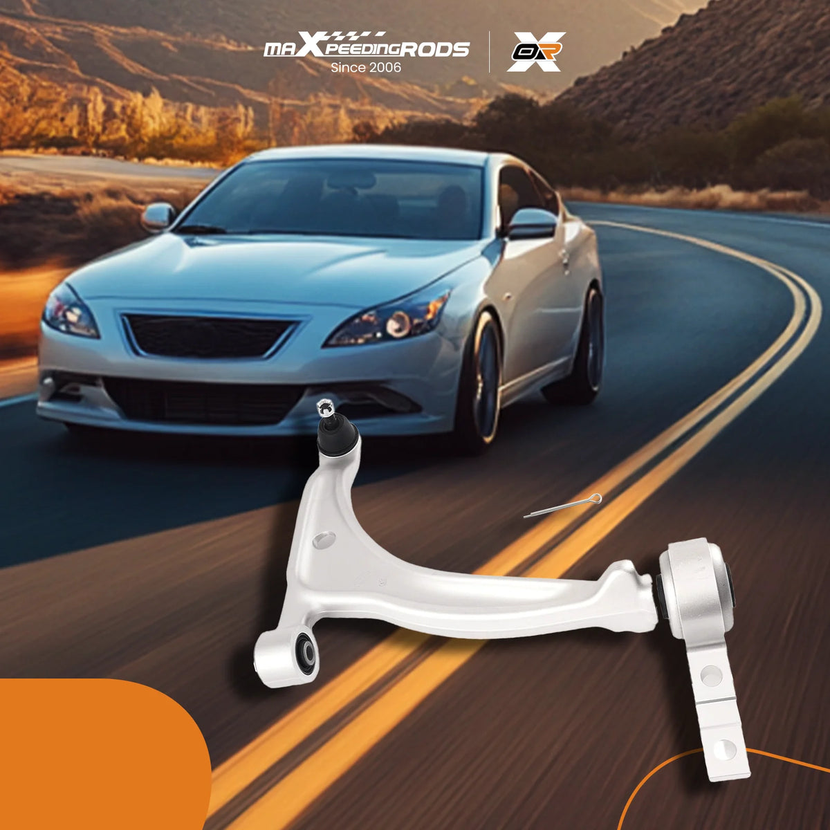 MaXpeedingrods aluminum front right lower control arm with ball joint for Nissan Altima and Maxima
