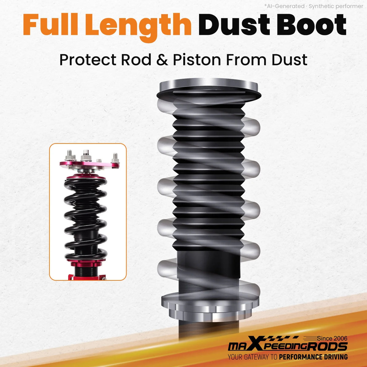 MaXpeedingrods Street Coilovers for Toyota Corolla E130 and Matrix XRS 2003-2008, Camber Plates