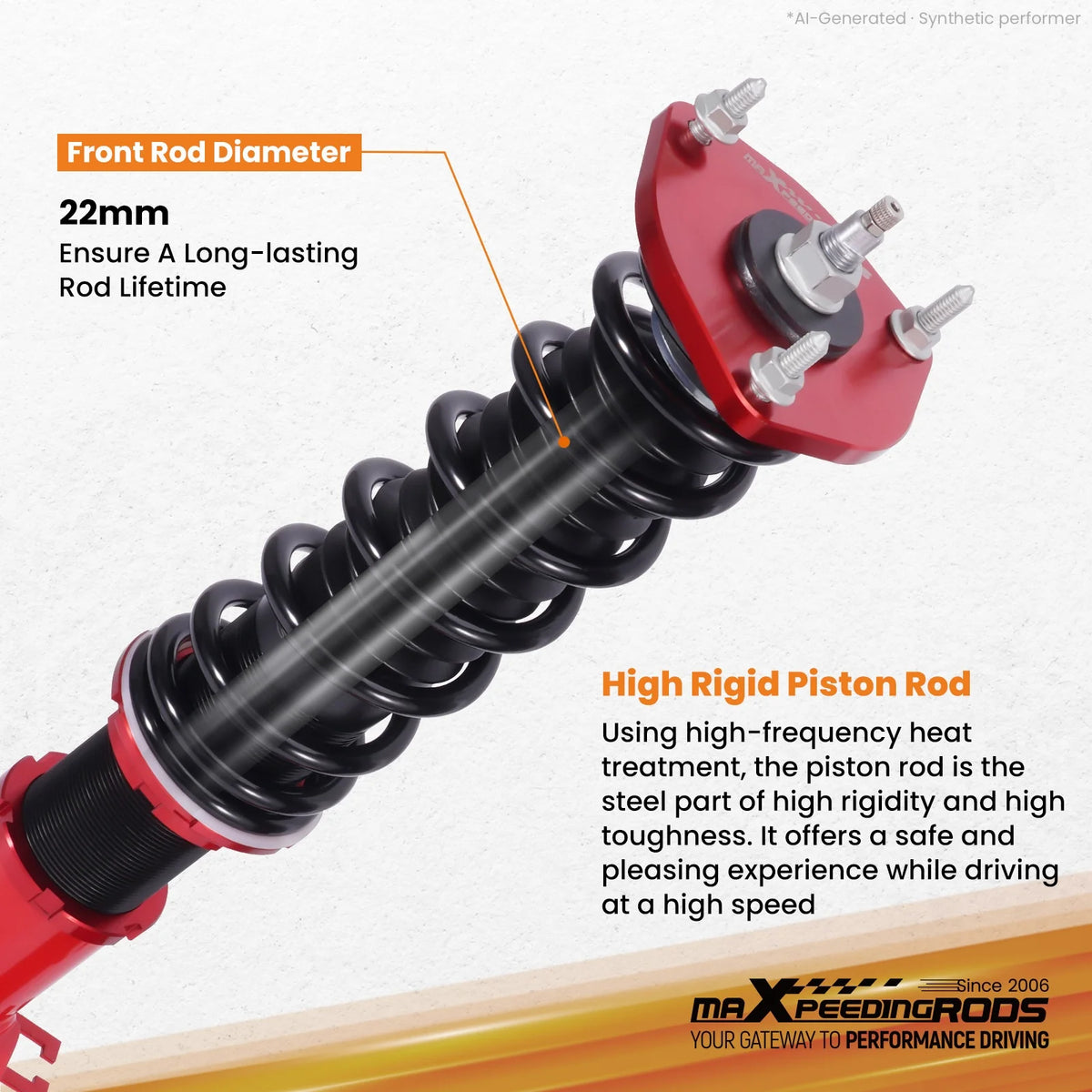 MaXpeedingrods Coilovers for Nissan Sentra B13/N14 1991-1994, 24-Level Adjustable Damping