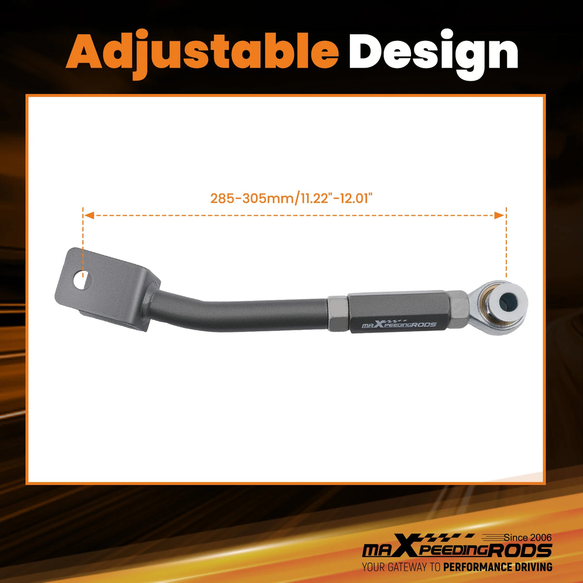 Nissan 350Z Z33, 370Z, Infiniti G35, G37, Altima, Maxima Adjustable Rear Camber Arms, -3 to +3 Degrees, Steel