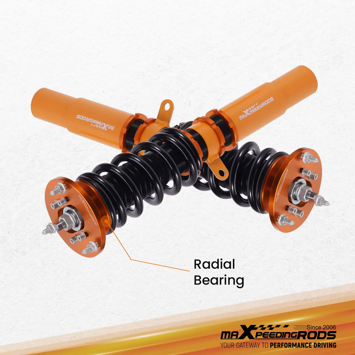 MaXpeedingrods Coilovers for BMW 5 Series E39 Sedan RWD 1995-2003, Height Adjustable with Camber Plates