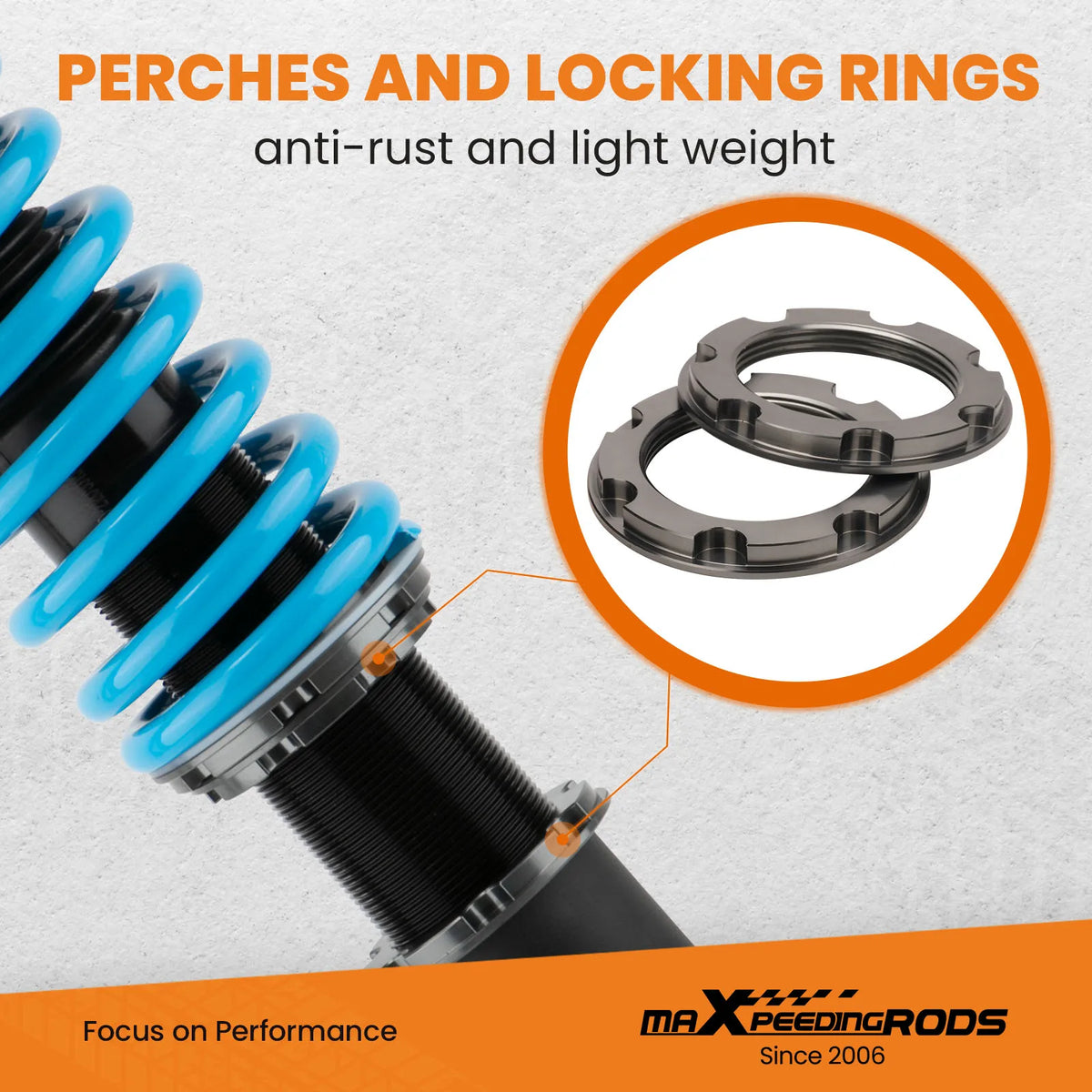 MaXpeedingrods Coilovers for Mini Cooper R50 R53 2001-2006 and R52 Convertible 2004-2007, 24-Way Adjustable Damping