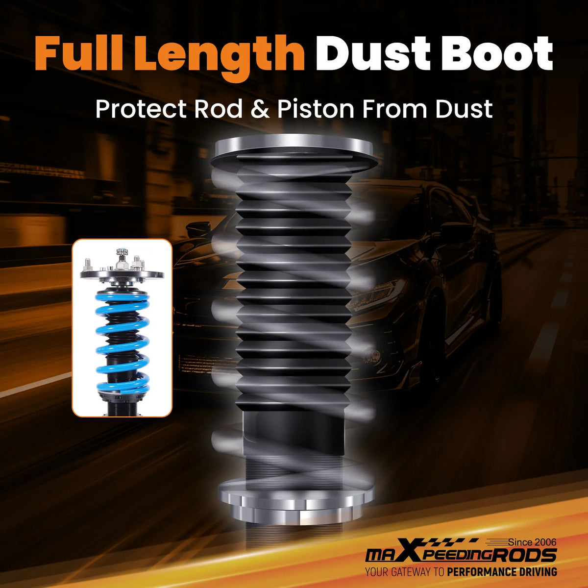 MaXpeedingrods T6 Coilovers for Toyota Camry 1992-2001, Solara 1999-2003, Avalon 1995-2003 and Lexus ES300