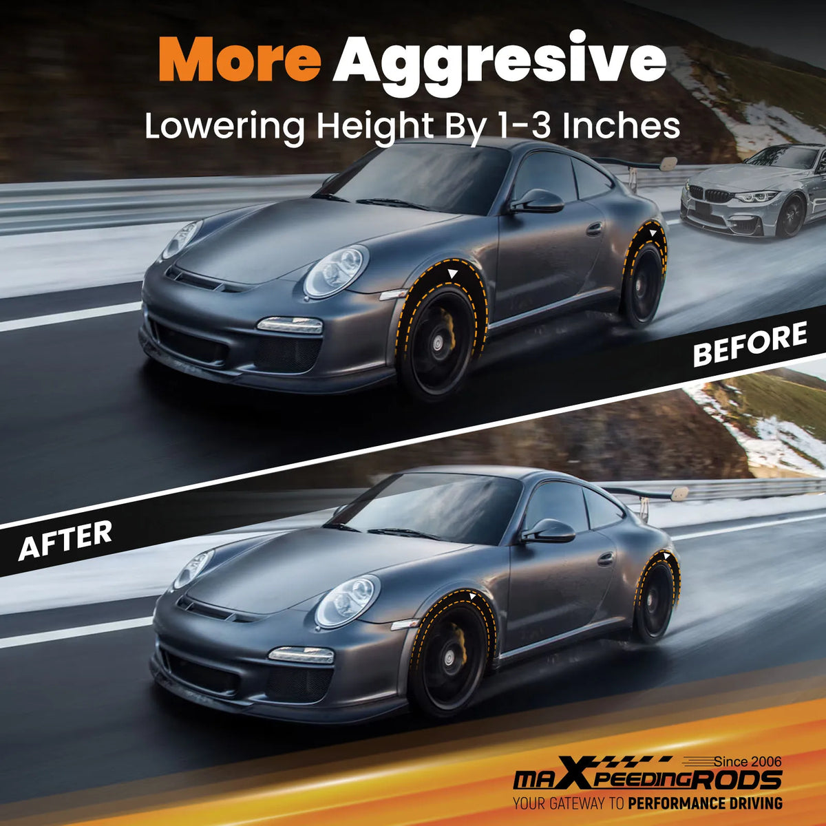 MaXpeedingrods T7 Coilovers for Lexus GS300 1998-2005, GS400 1998-2000 and GS430 2001-2005, 24-Way Damping