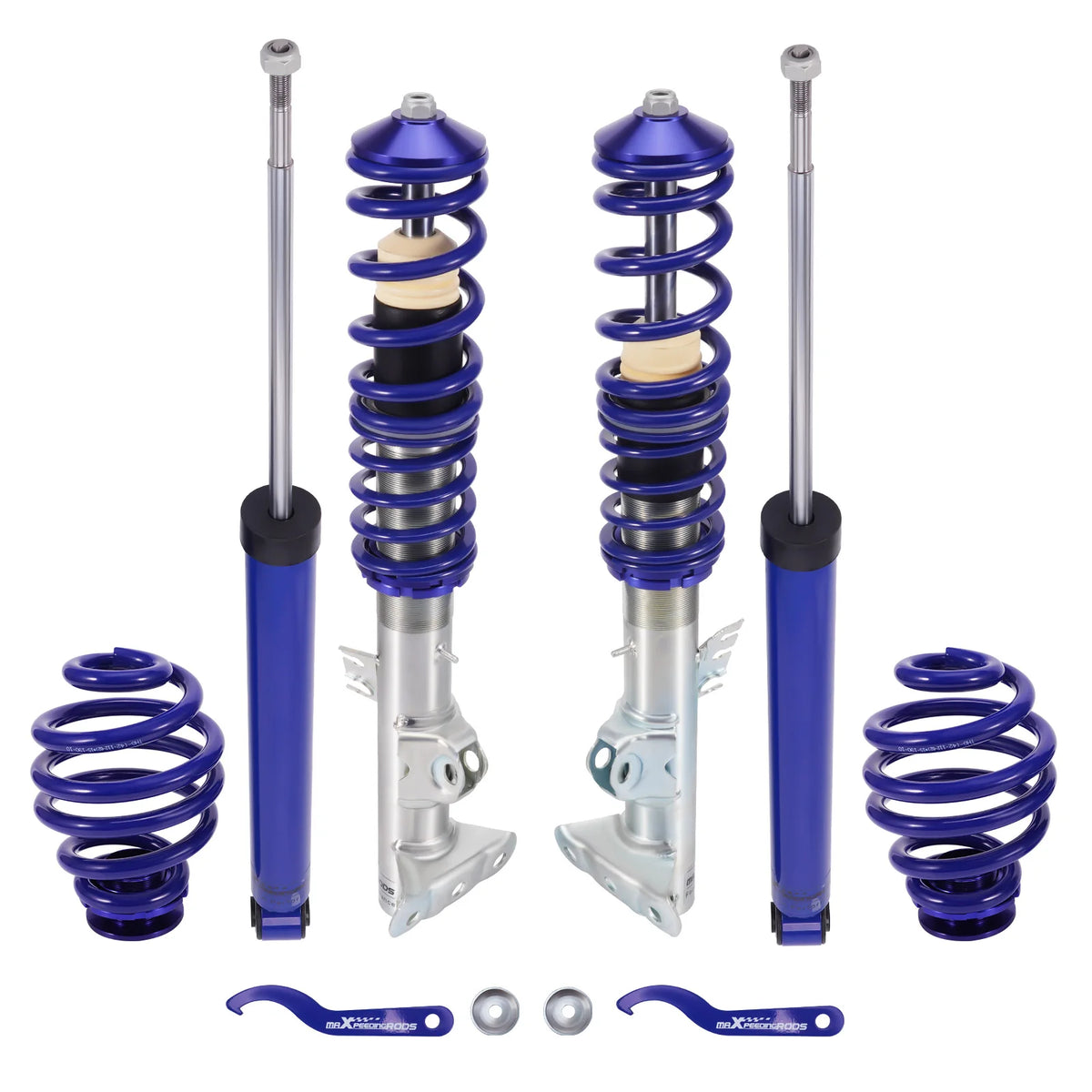 Front and rear height-adjustable coilover set for the BMW 3 Series E36