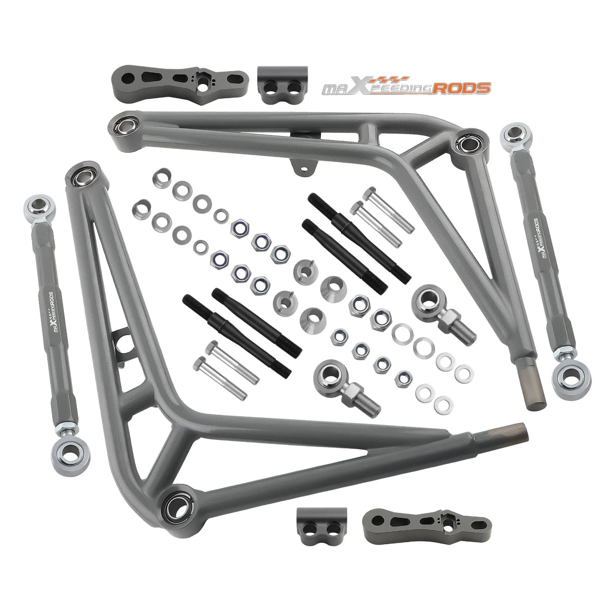 BMW E36 Front Steering Angle Kit, Adjustable Lower Control Arms and Extended Tie Rods, Powder-Coated Steel