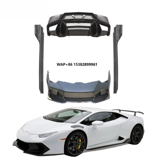 V style carbon fiber aero body kit for the 2014-2019 Lamborghini Huracan LP580 LP610