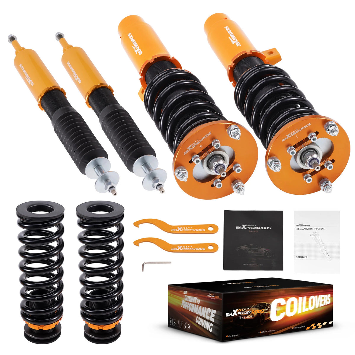 MaXpeedingrods 24-level adjustable coilovers for 2008-2013 BMW 1 Series E82 and E88