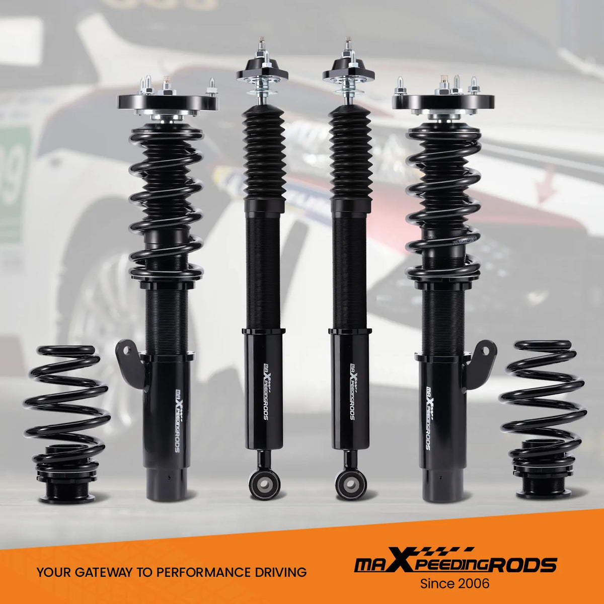 MaXpeedingrods Coilovers for BMW 3 Series E46 Sedan, Coupe, Convertible and Touring 1998-2007, Non-xi, Non-M3
