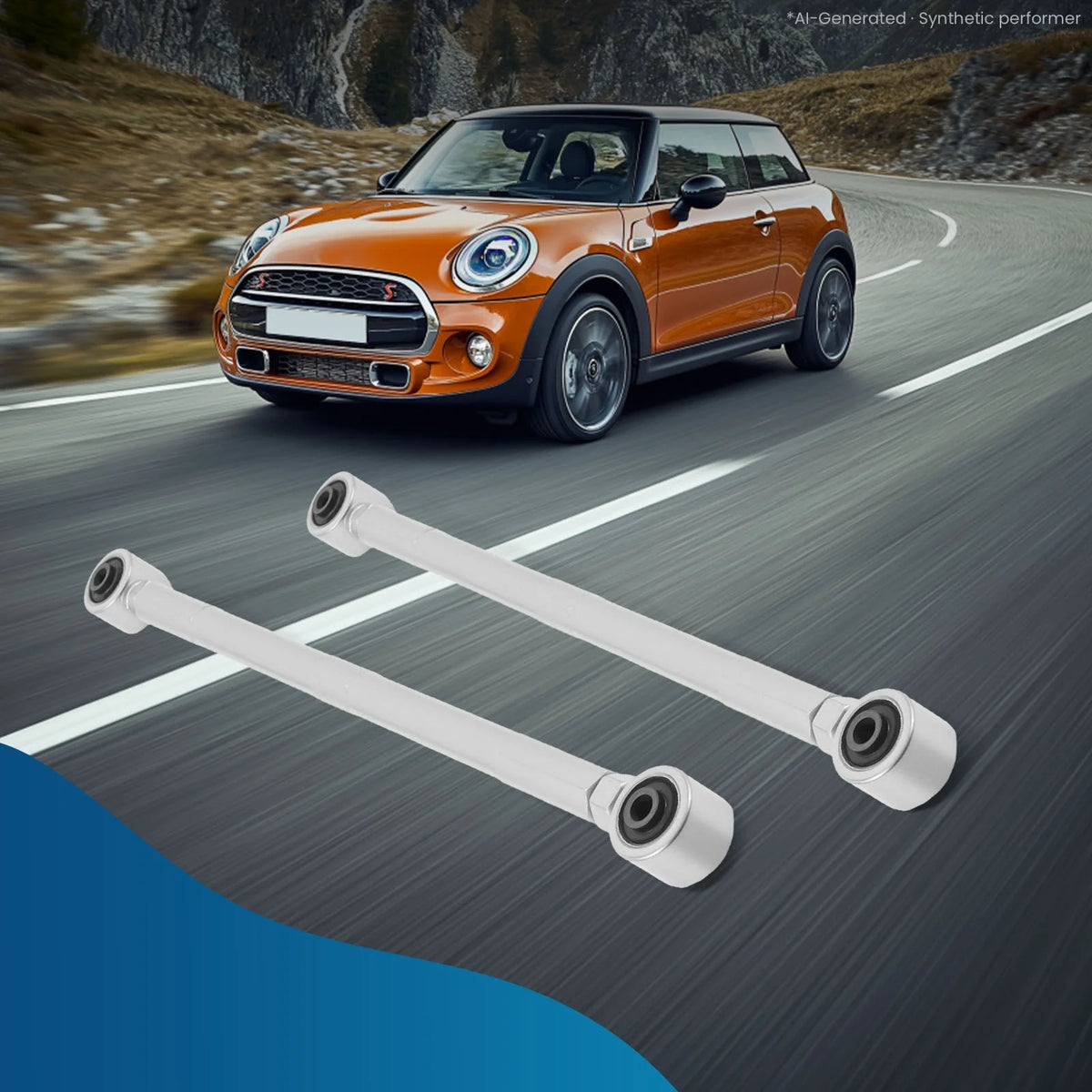 MaXpeedingrods silver adjustable rear lower control arms for 2002-2013 Mini Cooper