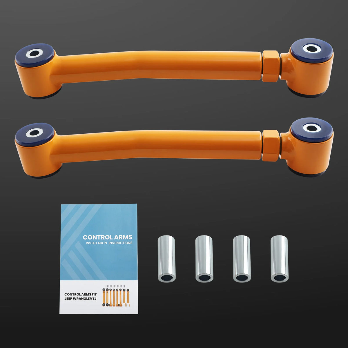 MaXpeedingrods gold adjustable lower control arms for Jeep Wrangler TJ, Cherokee XJ and Grand Cherokee ZJ