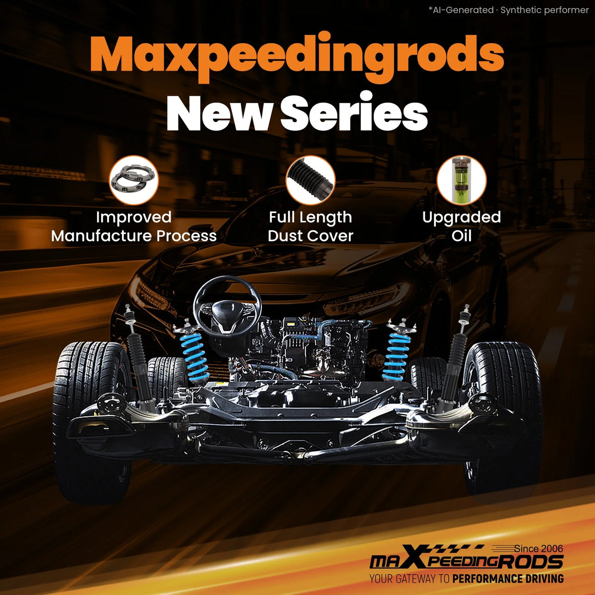 MaXpeedingrods T6 Coilovers for Scion xB 2004-2006 and Toyota Echo 2000-2005, 24-Way Damping