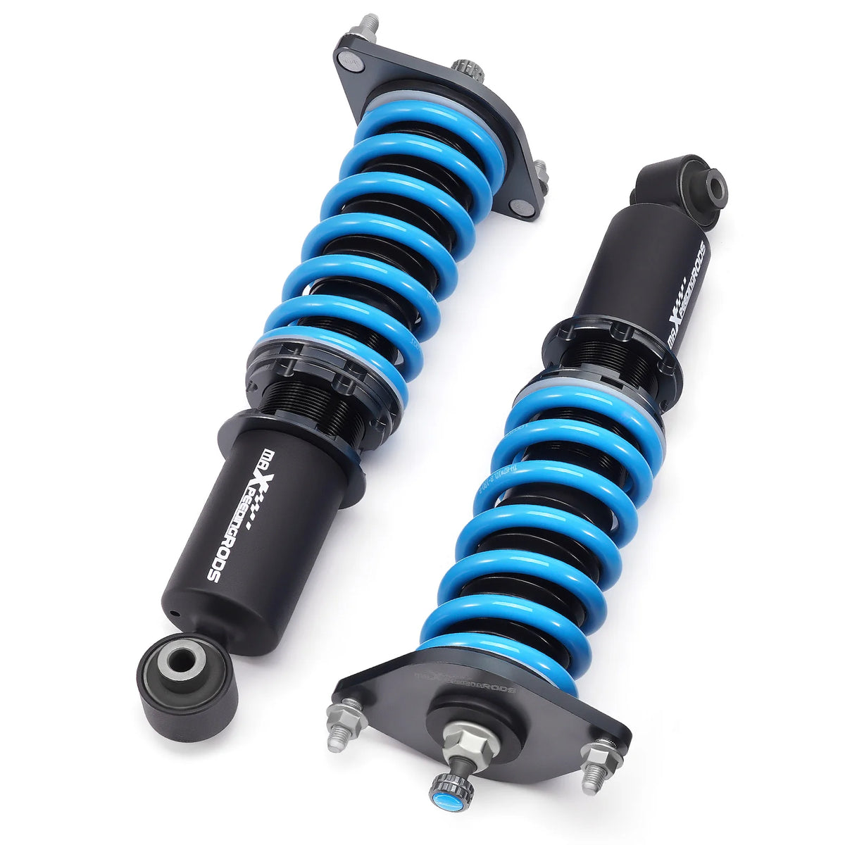 MaXpeedingrods T6 Coilovers for Subaru Legacy BM 2010-2014, 24-Way Damping, Height Adjustable, Black and Blue