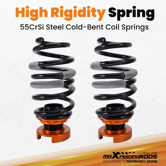 MaXpeedingrods gold coilovers with black springs for 2017-2021 Honda Civic Hatchback FK