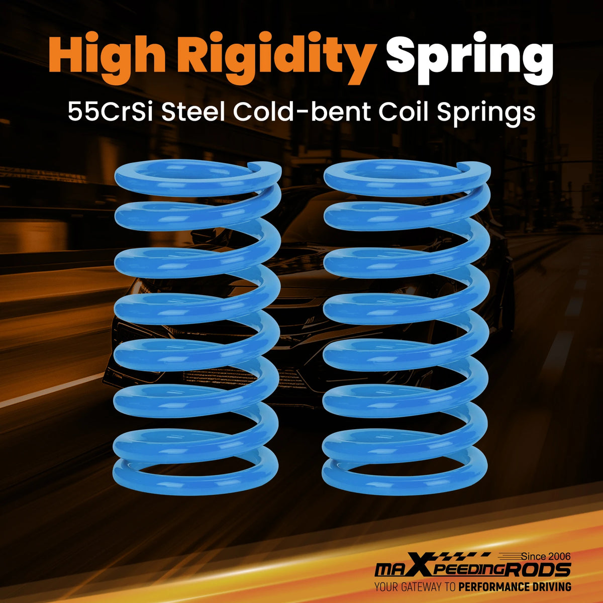 MaXpeedingrods T6 Coilovers for Toyota Corolla AE86 1983-1987, 24-Way Adjustable Damping, Camber Plates