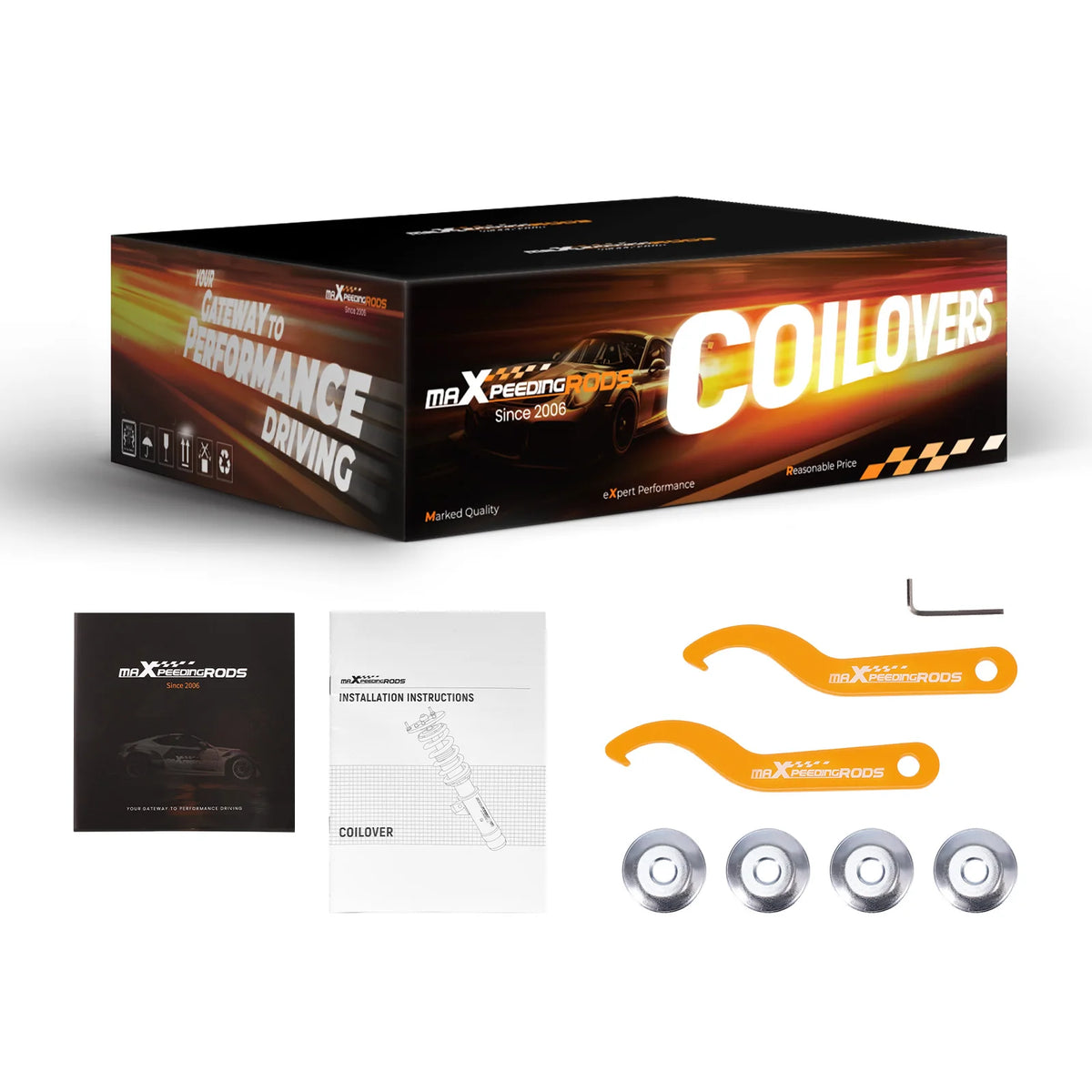 MaXpeedingrods SLC Coilovers for Mazda Miata MX-5 NA and NB 1989-2005, 24-Way Adjustable Damping