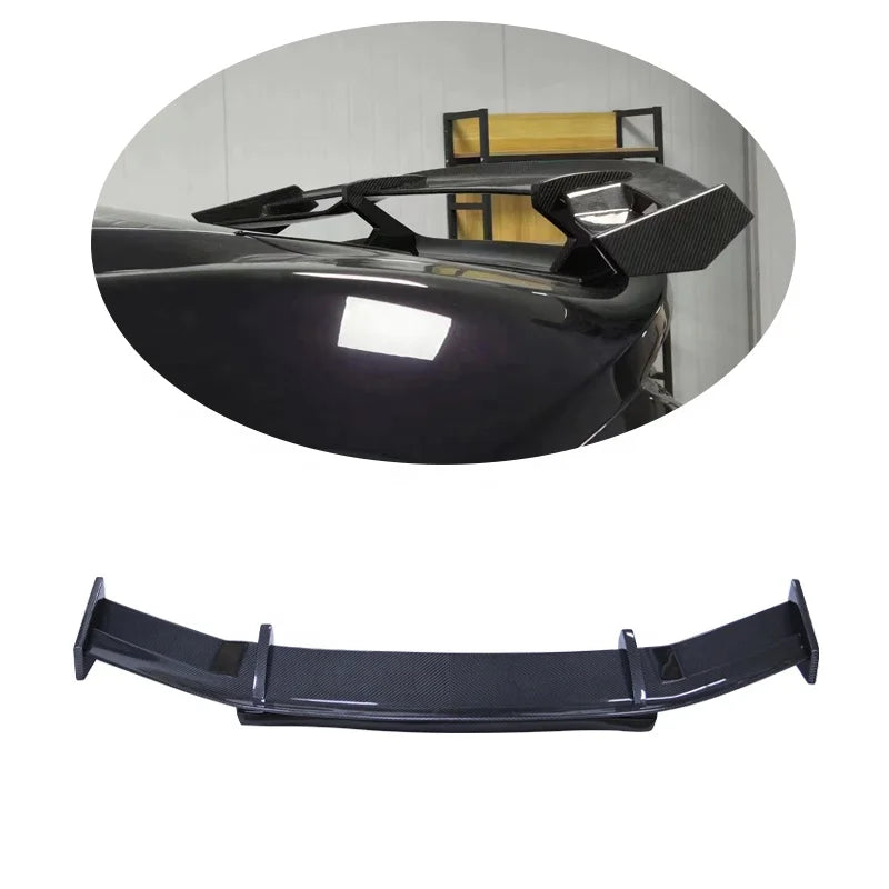 2019+ McLaren GT Rear Trunk Spoiler Wing, OEM Style, Dry Carbon Fiber, Carbon Black