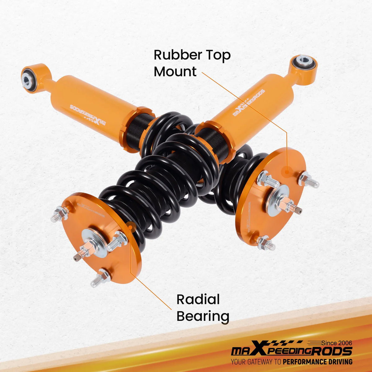 MaXpeedingrods Coilovers for Lexus LS430 UCF30 2001-2006 and Toyota Celsior UCF30, 24-Level Damping