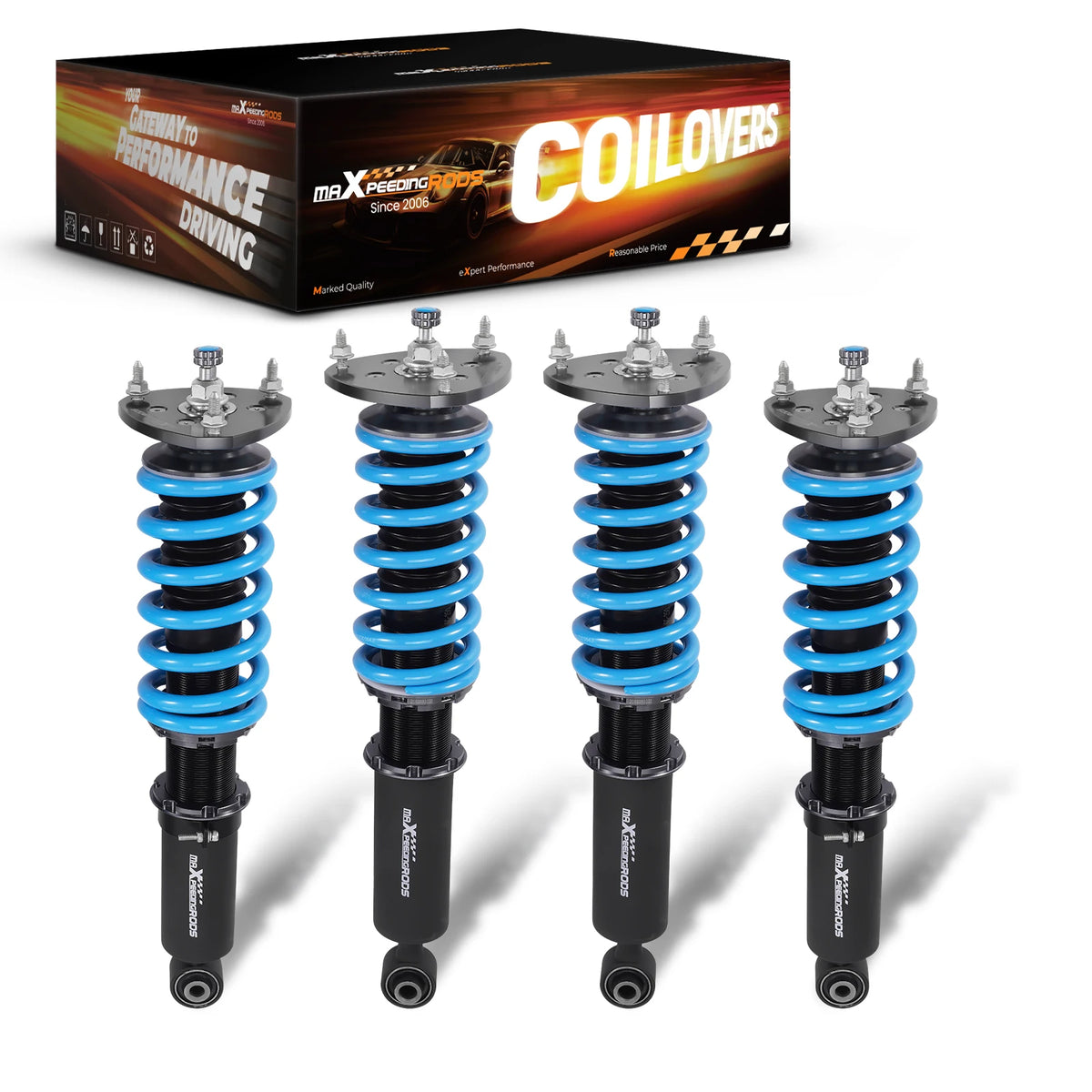 MaXpeedingrods T6 Coilovers for Toyota Chaser JZX90/JZX100 RWD 1992-2001, 24-Way Adjustable Damping
