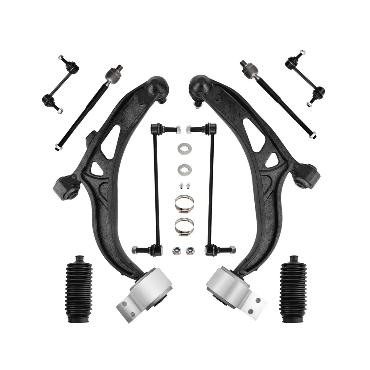 MaXpeedingrods 12-Piece Front Lower Control Arm Kit for Ford Explorer 2011-2019 and Police Interceptor Utility 2013-2019