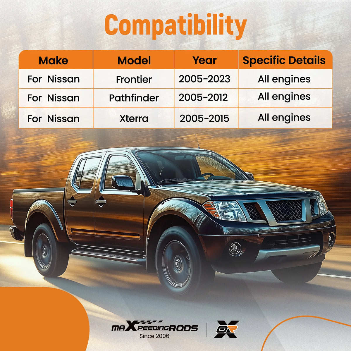 MaXpeedingrods Front Upper Control Arms with Ball Joints for Nissan Frontier 2005-2023, Pathfinder 2005-2012, Xterra