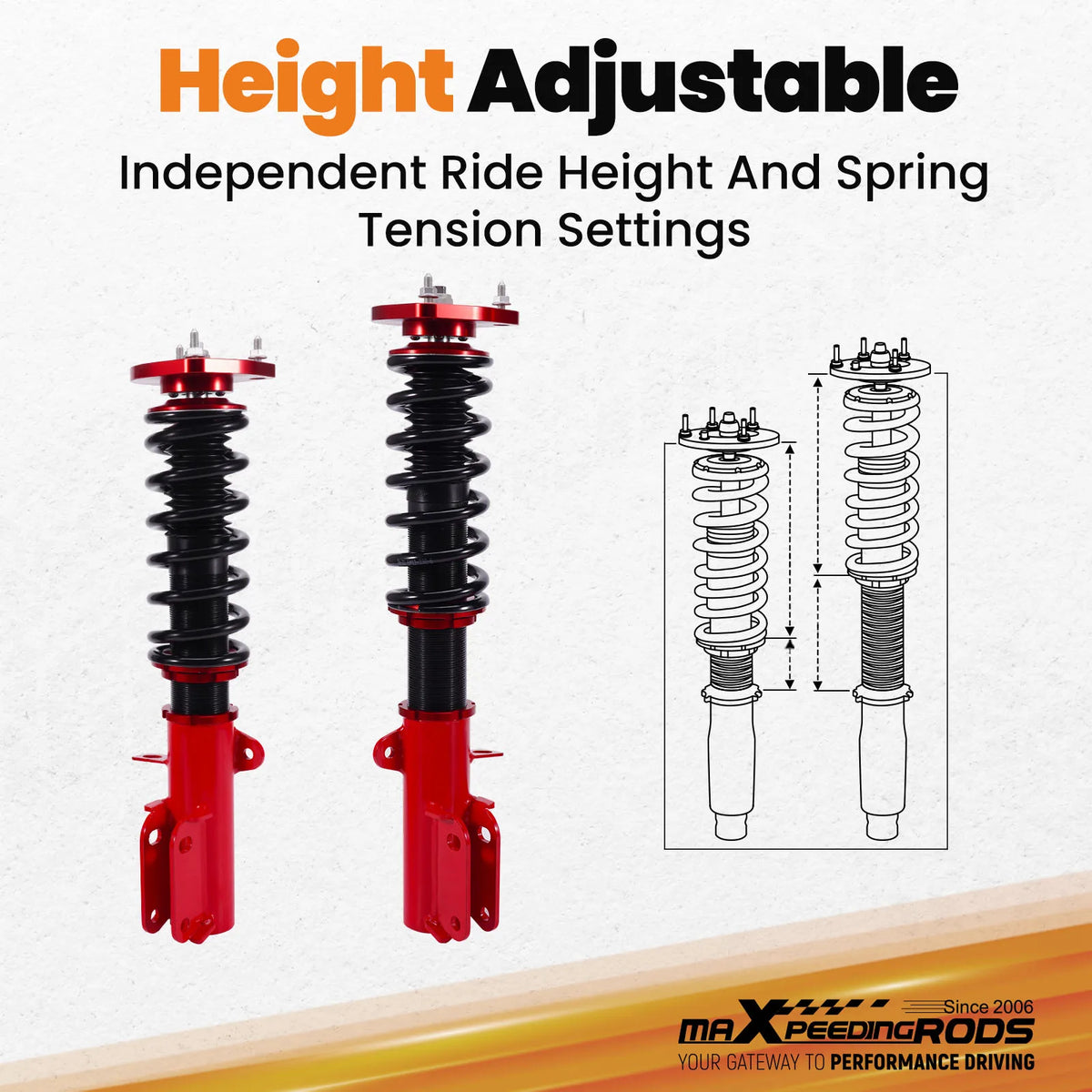 MaXpeedingrods Coilovers for Toyota Corolla E90, E100 and E110 (AE92, AE101) 1987-2002