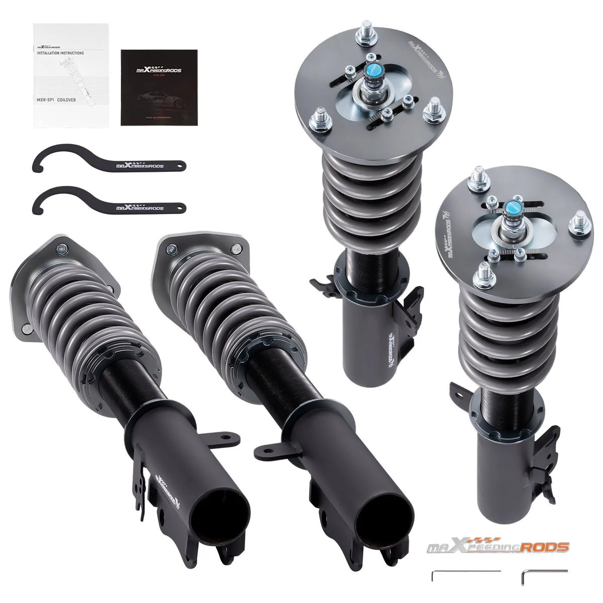 MaXpeedingrods COT7 coilovers with grey springs for Lexus ES300, Toyota Avalon and Camry