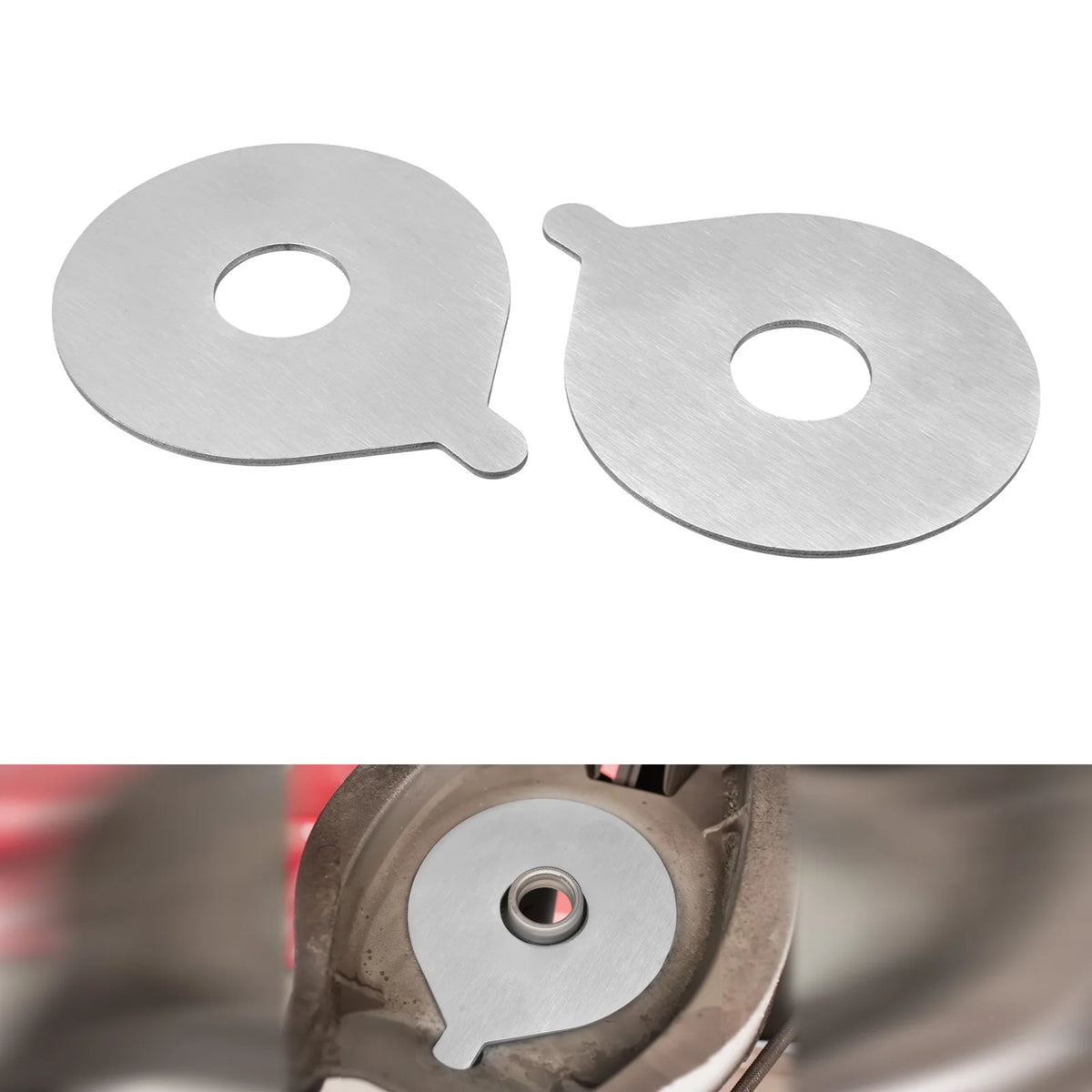 Stainless steel rear spring perch reinforcement plates for BMW E46 and Z4 E85