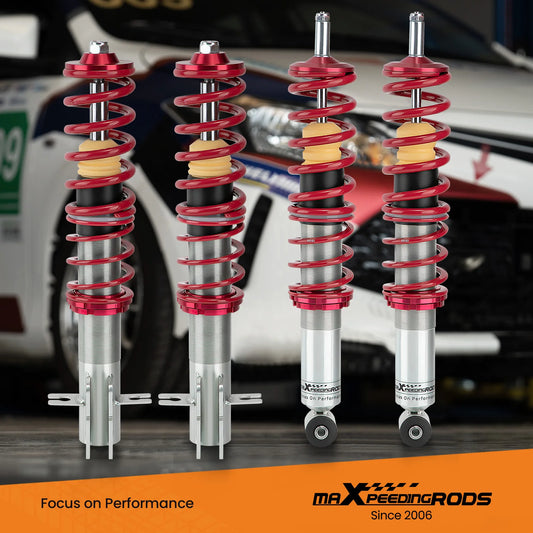 MaXpeedingrods height-adjustable coilovers for 1975-1984 VW Rabbit Golf MK1, Jetta MK1 and Scirocco