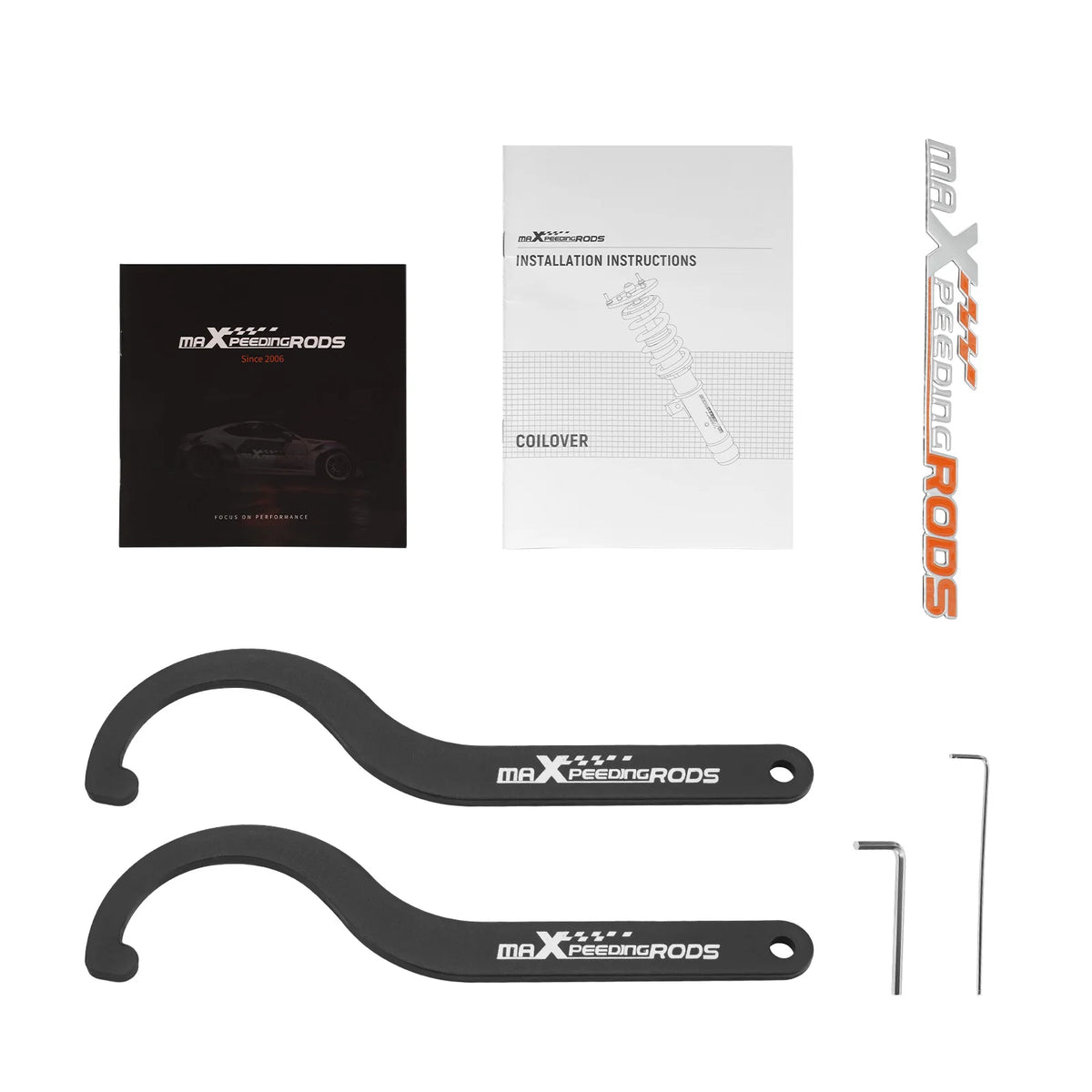 MaXpeedingrods T6 Coilovers for Mazda RX-7 FC3S 1985-1992, 24-Way Adjustable Damping, Camber Plates