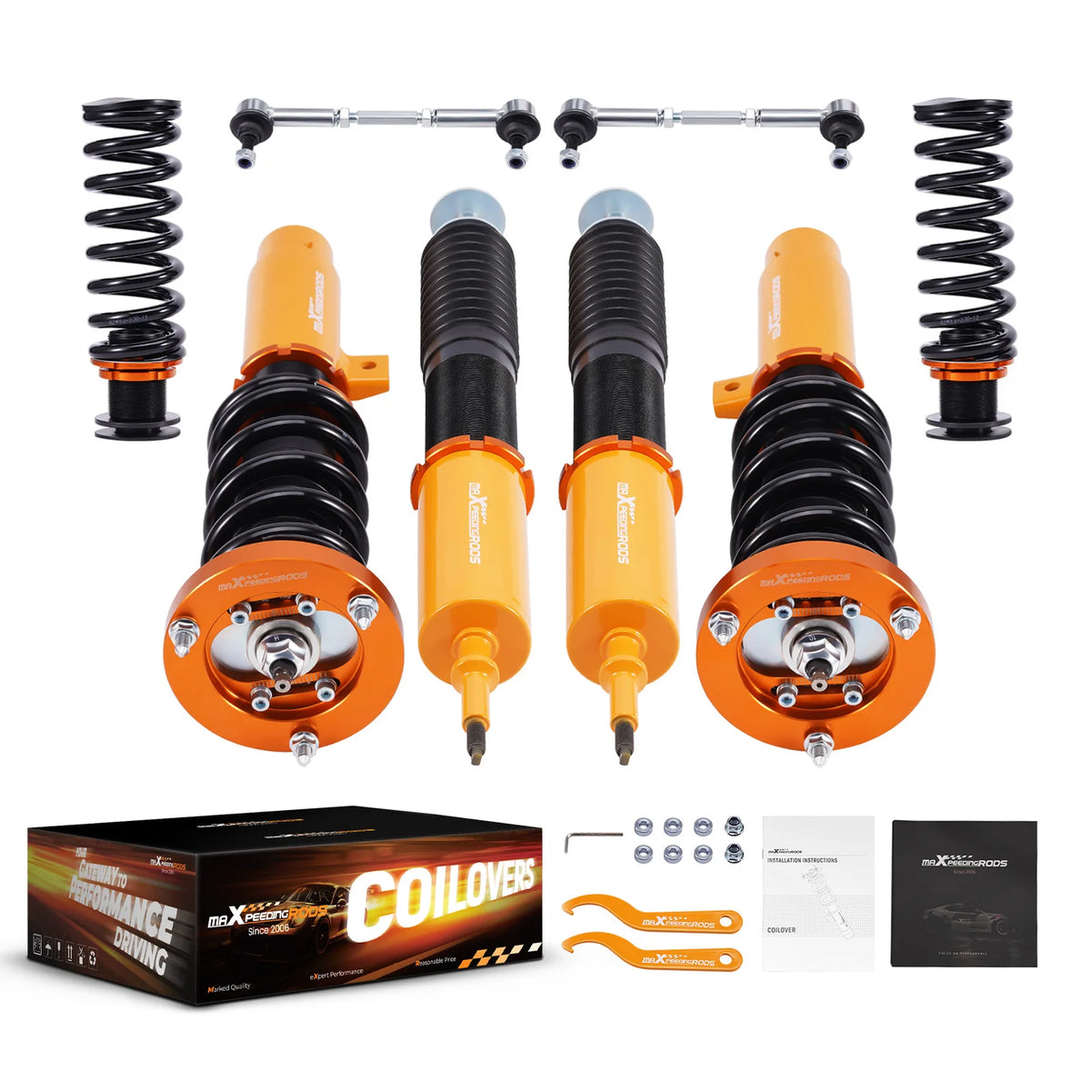 MaXpeedingrods coilovers with front camber plates for BMW 3 Series E90 E91 E92 E93 RWD