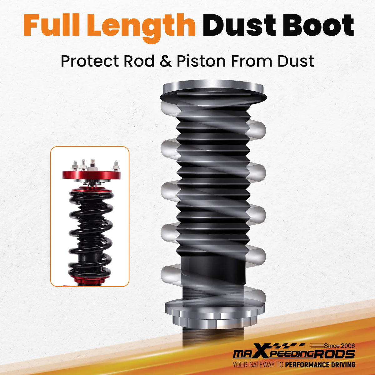 MaXpeedingrods Coilovers for BMW 5 Series E39 RWD 1995-2003, 24-Level Damping and Front Camber Plates