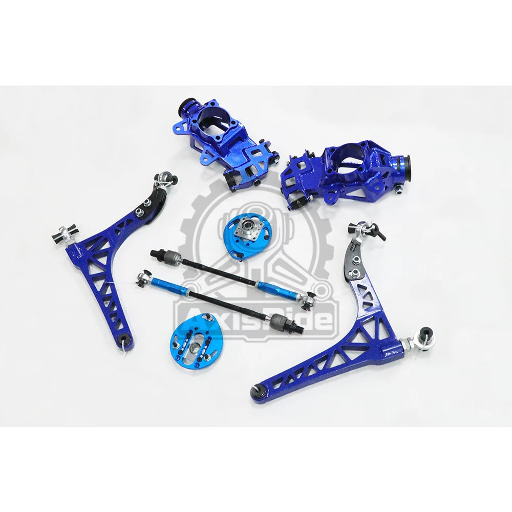 Front drift steering angle kit with knuckles, lower arms and tie rods for BMW E90, E92 and E82