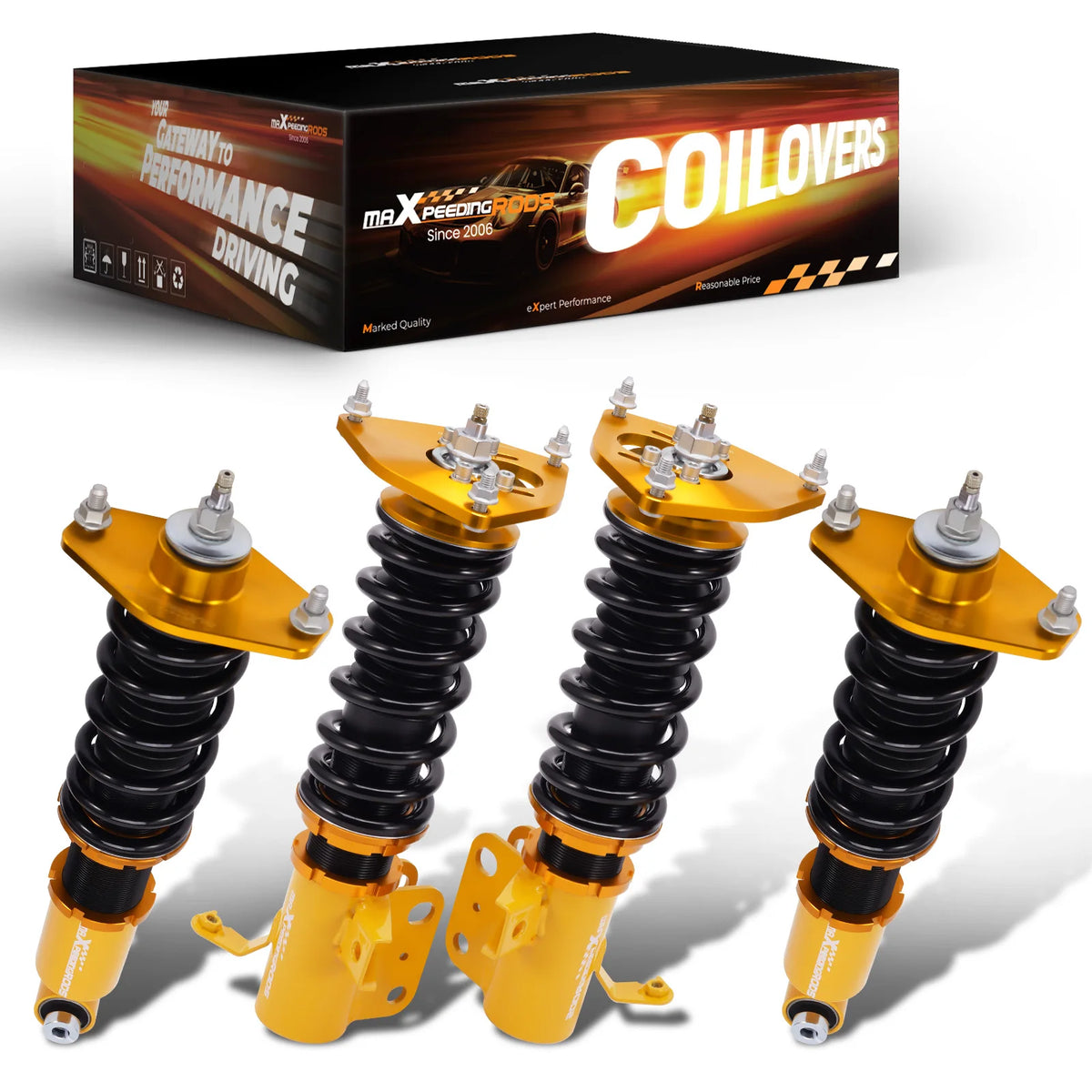 MaXpeedingrods Coilovers for Subaru BRZ ZN6, Scion FR-S and Toyota 86 2012-2020, 24-Way Damping