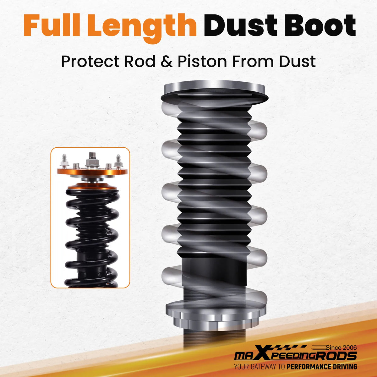MaXpeedingrods Coilovers for BMW 5 Series E39 Sedan RWD 1995-2003, Height Adjustable with Camber Plates