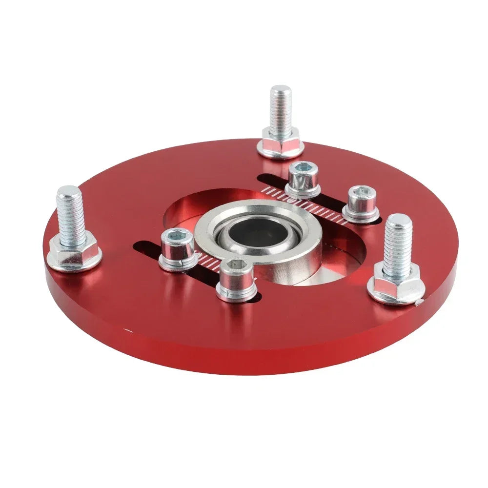 1991-1999 BMW 3 Series E36 and 1998-2005 E46 incl. M3 Front Camber Plates, Coilover Top Mounts, Red Aluminum