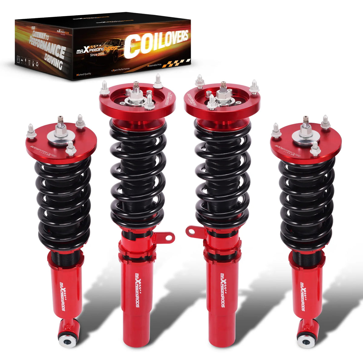 MaXpeedingrods Coilovers for BMW 5 Series E39 RWD 1995-2003, 24-Level Damping and Front Camber Plates