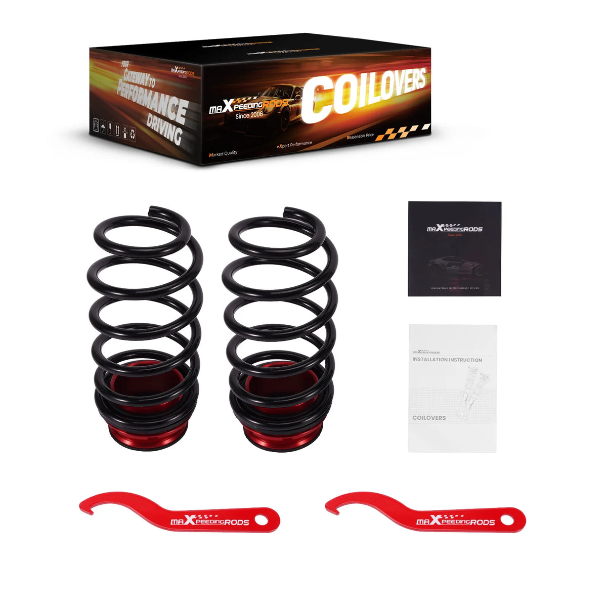 MaXpeedingrods Street Coilovers Lowering Kit for Dodge Dart PF FWD 2013-2016, Height Adjustable