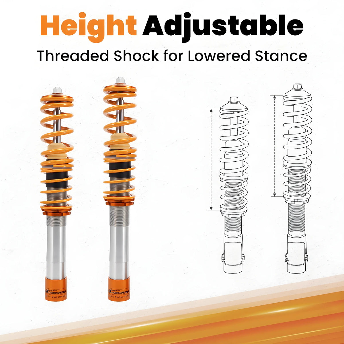 MaXpeedingrods Coilovers for BMW 5 Series E39 Sedan RWD 1995-2003, 520i 525i 528i 530i 520d 530d