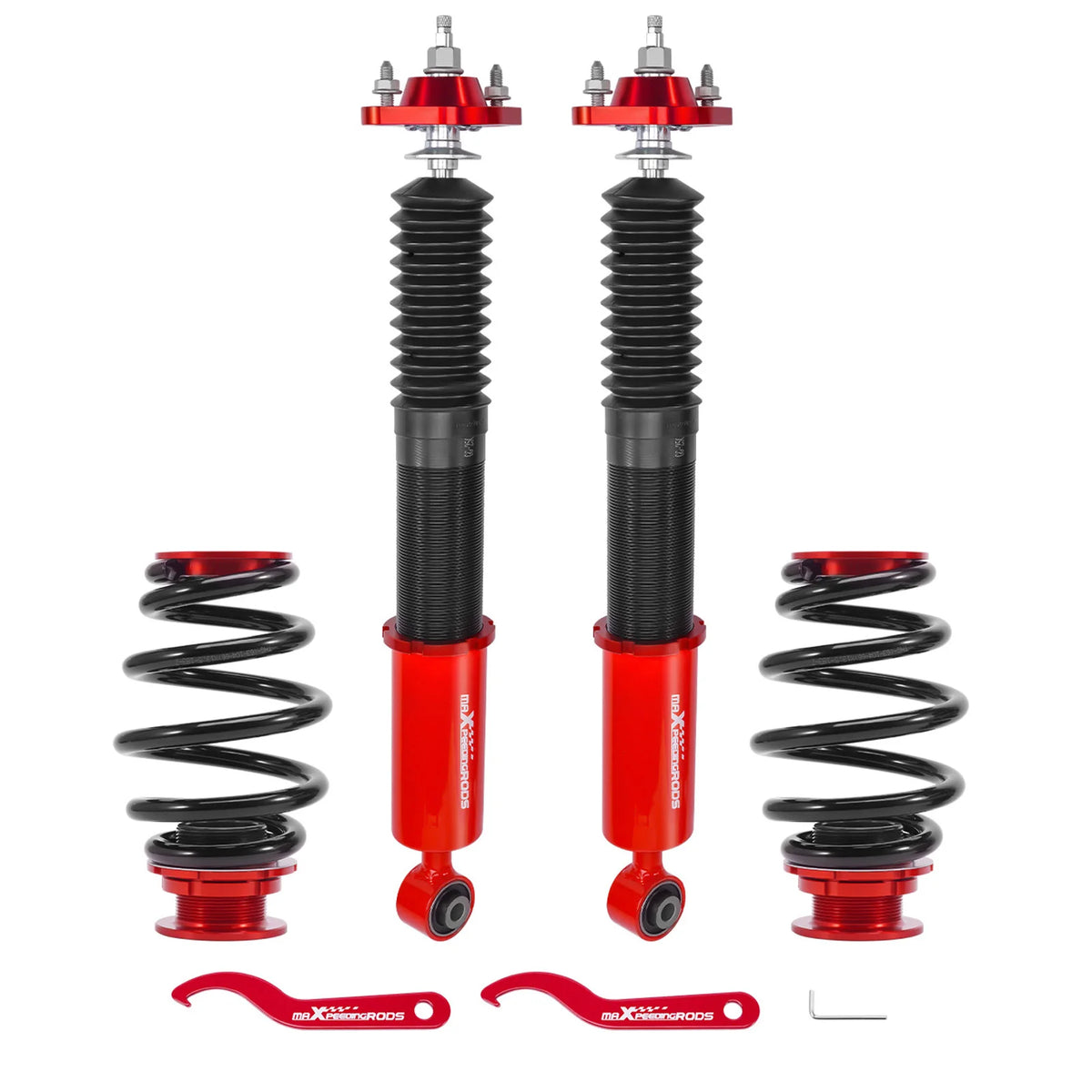 Pair of adjustable rear coilovers with pillow ball top mounts for the BMW 3 Series E36
