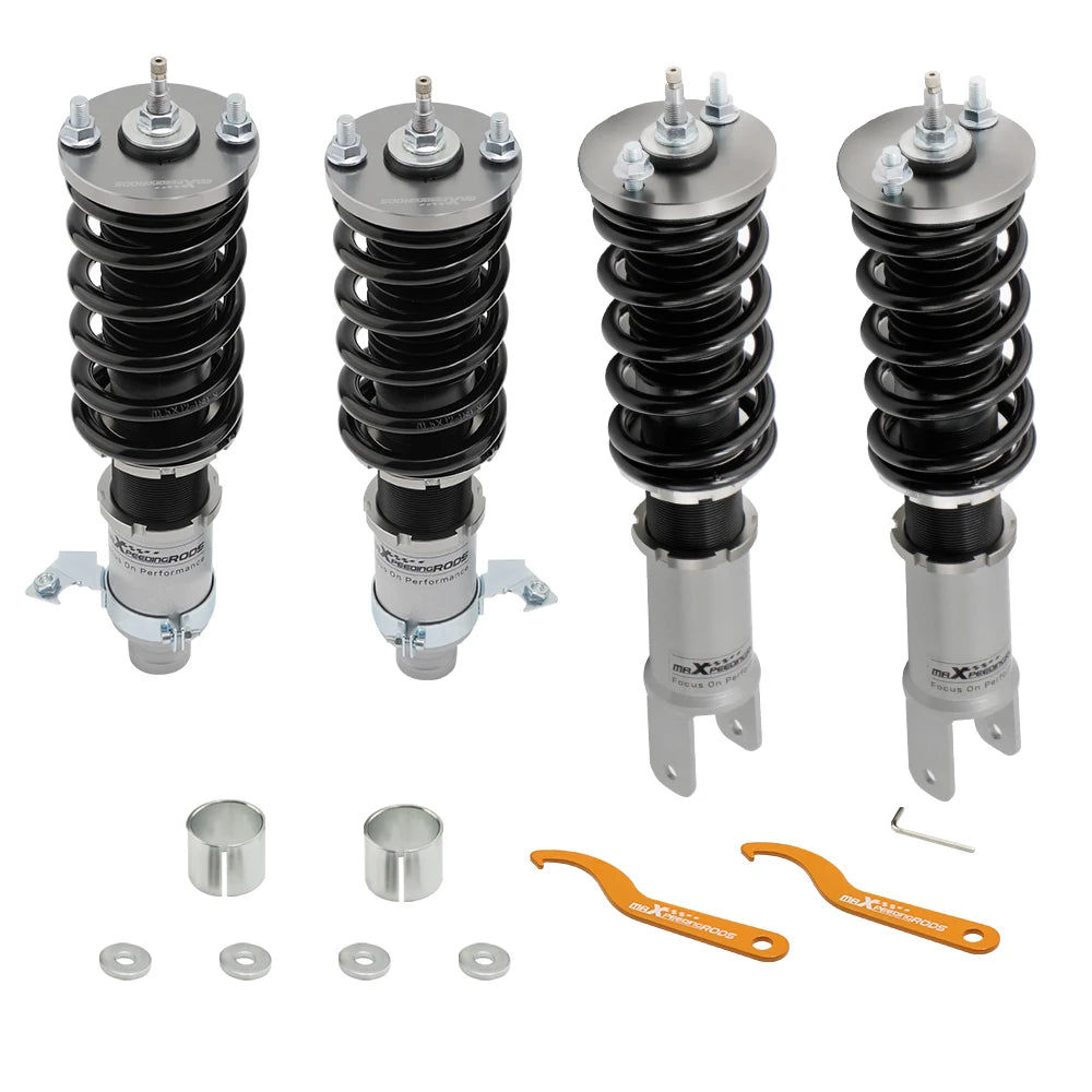 MaXpeedingrods Coilovers for Honda Civic EK 1996-2000, Civic EF EG, CR-X and Integra, 24-Level Adjustable Damping