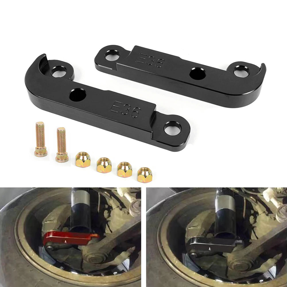 BMW E36 M3 Steering Lock Adapter Kit for Increased Turn Angle, Drift Lock Spacers, Aluminum