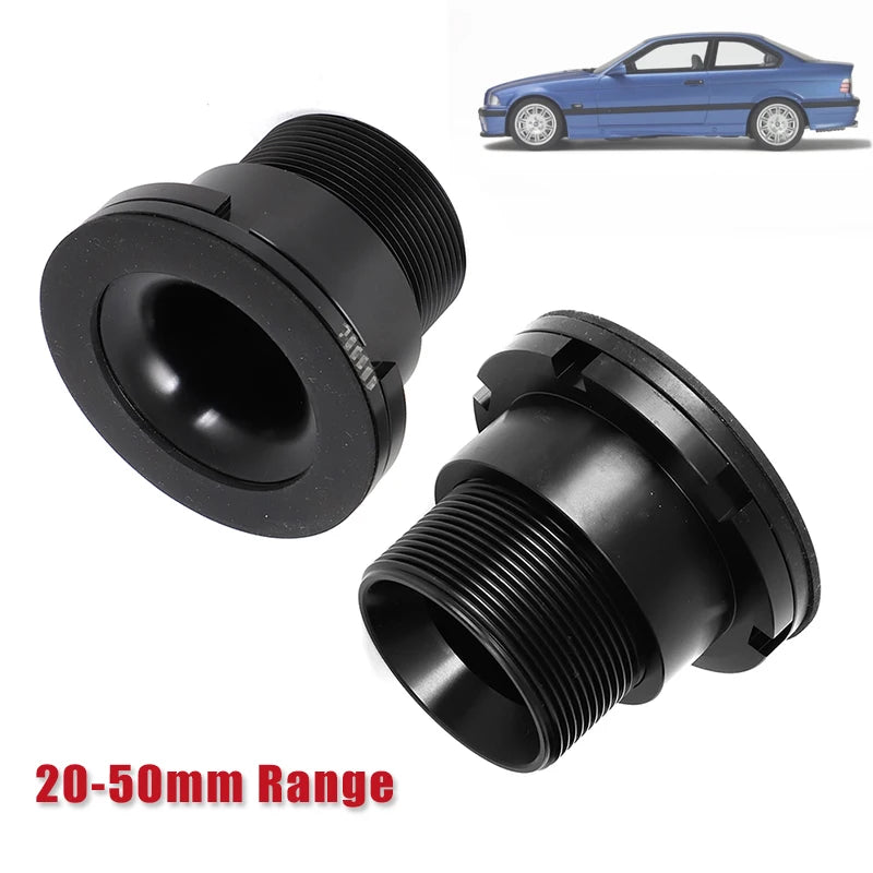 Black rear adjustable coilover spring perches for BMW E36 and E46 3 Series and M3