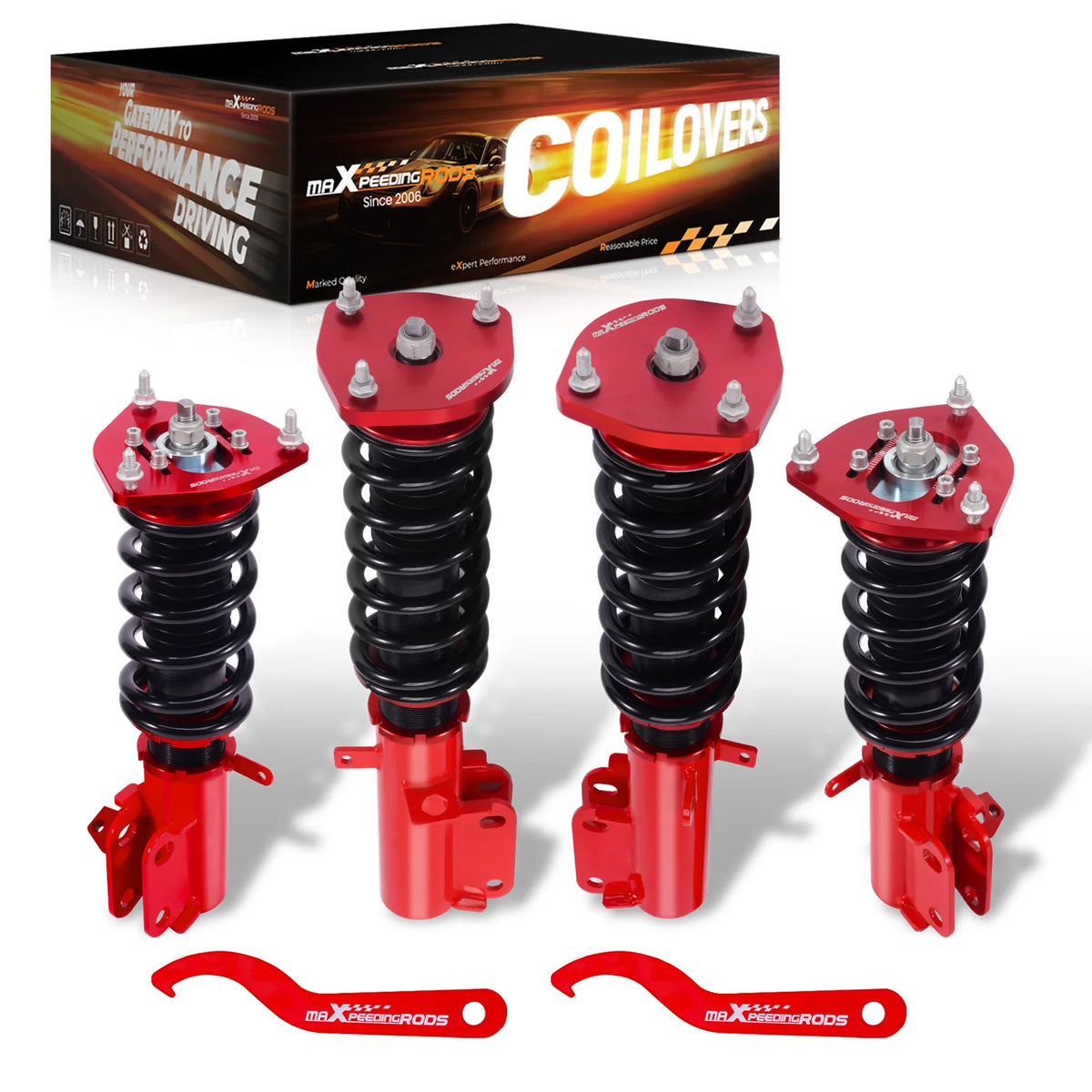 MaXpeedingrods coilover kit with pillow ball camber plates for Toyota Corolla E90, E100 and E110