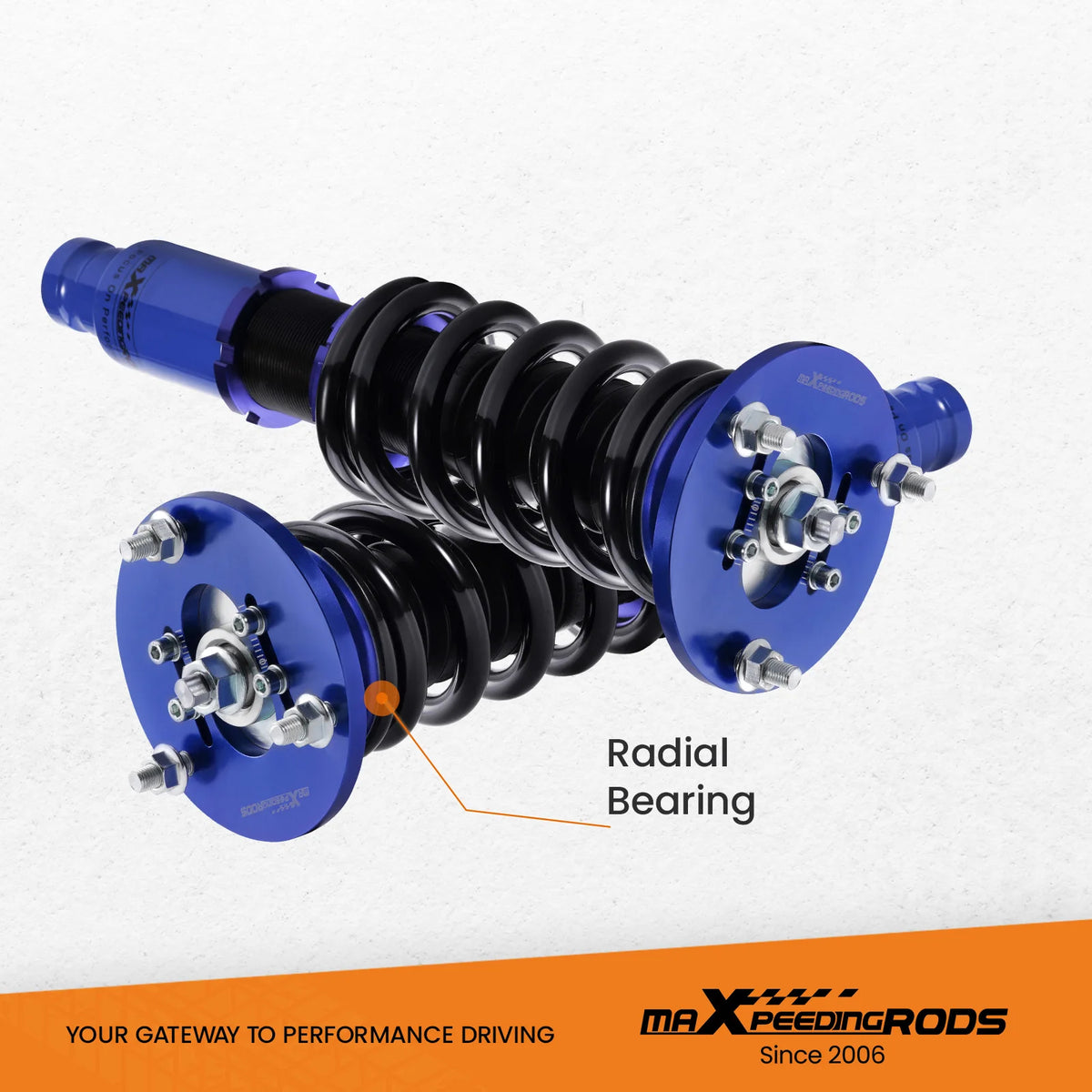 MaXpeedingrods Coilover Lowering Kit for Mitsubishi Eclipse D31A D32A D33A D38A 1995-1999, Front Camber Plates