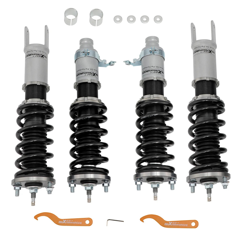 MaXpeedingrods Coilovers for Honda Civic EK 1996-2000, Civic EF EG, CR-X and Integra, 24-Level Adjustable Damping