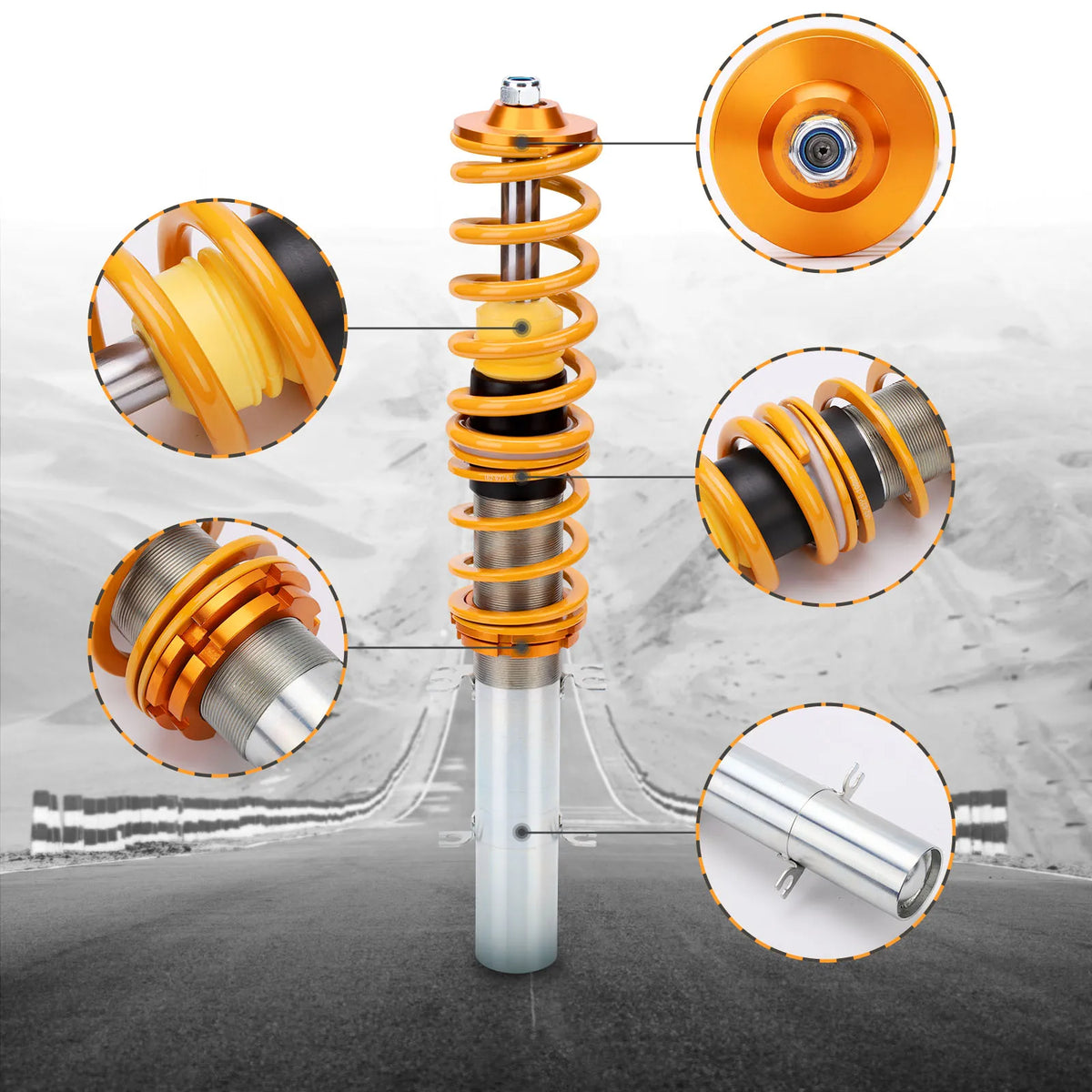 MaXpeedingrods Height Adjustable Coilovers for VW Jetta Mk4 / Bora and Golf Mk4 (Typ 1J) FWD