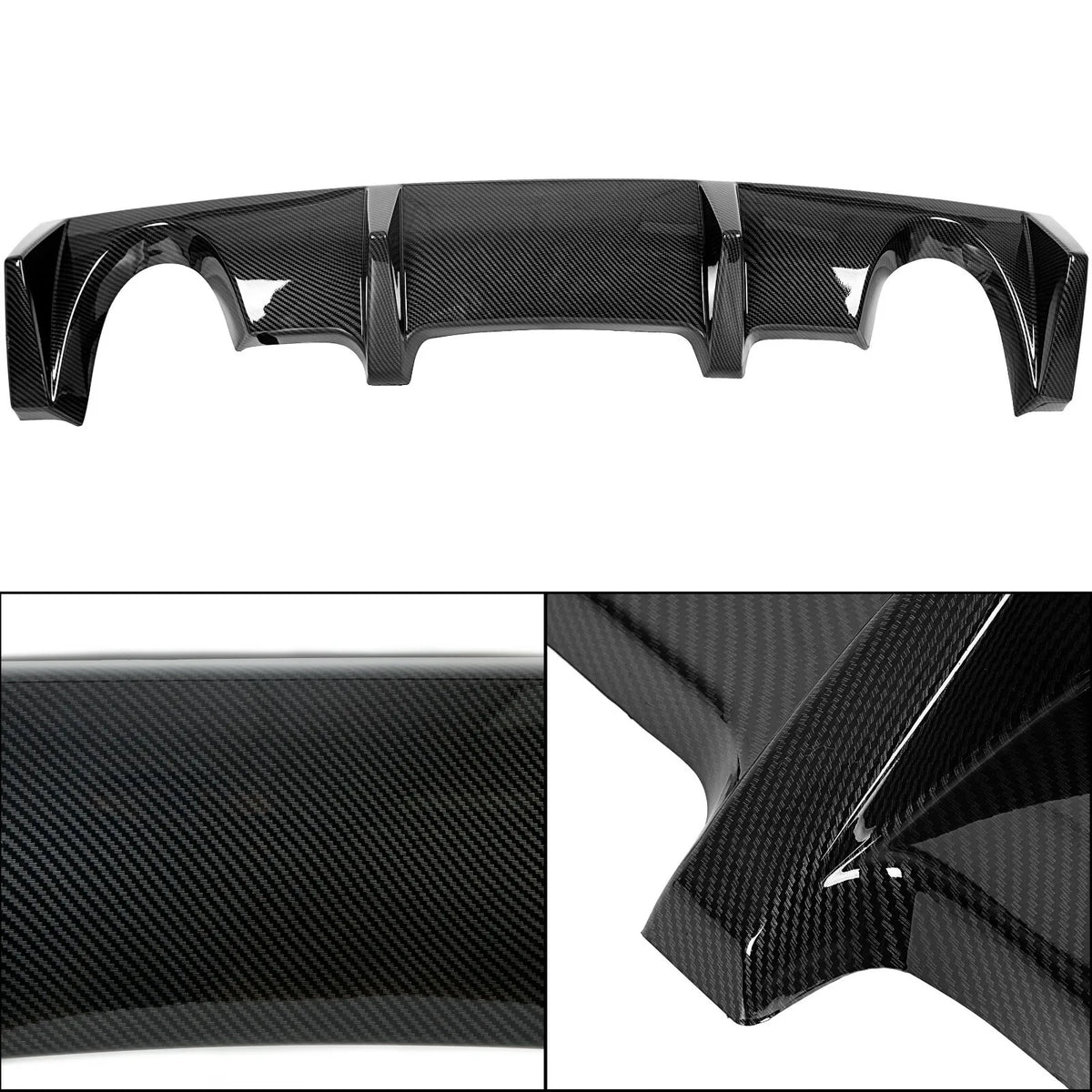2003-2008 Nissan 350Z Rear Bumper Diffuser Spoiler, Carbon Fiber Look Finish