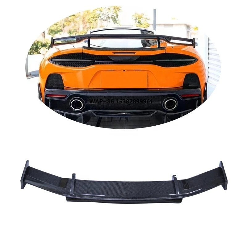 Carbon fiber OEM style rear trunk spoiler for the 2019 and later McLaren GT